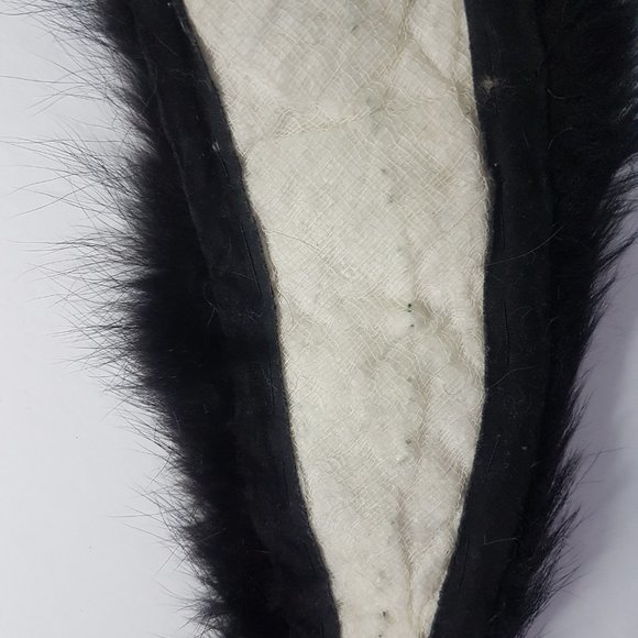 Vintage Black Mink Collar, Black Mink Fur Scarf, Black Real Fur Collar - Picture 6 of 10